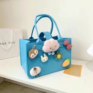 Cartoon Felt Mummy Bag Baby One Hundred Days Banquet Souvenir Cute Shopping Bag Felt Handbag 26.3.22
