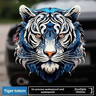 Head Car Tiger Stickers Electric Vehicle Battery Motorcycle Decoration Patch UV Transparent Pattern
