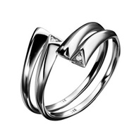 14K金開口對戒 鑽戒情侶戒指 簡約鑽石黑金戒指 清新黑金閨蜜對戒