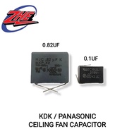 KDK PANASONIC CEILING FAN CONDENSER CAPACITOR 0.1UF 275V 0.82UF 275V / CONDENSER KIPAS