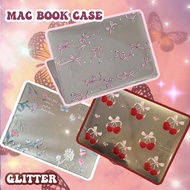 Shesell macbook(Glitter)Sweet Ribbon Air13 Pro13 M2/M3 Case For macbook Clear A3241 A2681