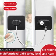 Child Safety Cupboard Lock with Key Cabinet Lock Refrigerator Limit Lock for Children and Adults
