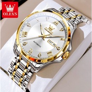 OLEVS 6702 Simple Trendy Calendar Mechanical Watch Steel Band All-Match Men's Watch (Original Watch 