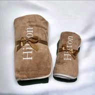 ผ้าเช็ดตัวhilton เช็ดผมhiltonเดี่ยว เกรดพรีเมี่ยม หนานุ่มซับน้ำดีเยี่ยม ไม่เป็นขุย ผ้าเช็ดตัวผืนใหญ่