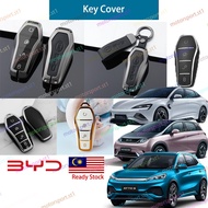 [READY STOCK]BYD Seal Atto 3 Dolphin Key Cover TPU Protect Metal Cover Key Chain for BYD Seal Atto3 