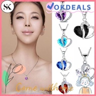SK Stylish Lady Silver Heart Chain Necklace Jewelry Pendant