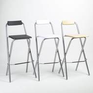 Hot Sale [Ready Stock] Foldable Bar Chair Foldable Chair High Chair Household Leisure Chair High Chair Bar Stool