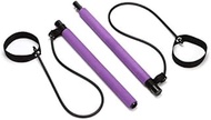 Multifunction Yoga Resistance Bands Pilates Bar Kit Muscle Training Bar Home Fitness Exercise (Color : Purple)