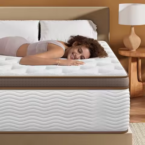 Queen Mattress 14 Inch - Firm Hybrid Mattress with Orthopedic Spinal Support for Back Pain - 2.0mm A