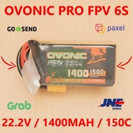 OVONIC PRO 6S 22.2V 1350mAh 150C LiPo Lithium Polymer Li-Po Battery Baterai FPV Drone Quadcoper 1350