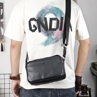 新款真皮男士單肩斜挎包 植鞣牛皮 通勤挎包 男士便攜小背包