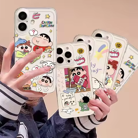 Cute Crayons Shin-chans TPU Phone Case For Vivo Y400 Y16 Y03 Y17S Y19S Y04 Y03 Y29 Y100 Y17 Y15 Y27 