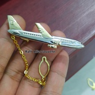 Tie clip - premium airplane style tie clip chain
