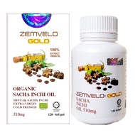 Official Store Zemvelo Gold Organic Sacha Inchi Oil Softgel  510mg × 120 Capsules DND369