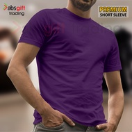 RIANS PREMIUM DARK PURPLE 190gsm Cotton Round Neck T-Shirt Short Sleeve Men Woman READY STOCK