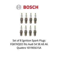 Set of 8 Ignition Spark Plugs FGR7KQEO fits Audi S4 S8 A8 A6 Quattro 101905615A
