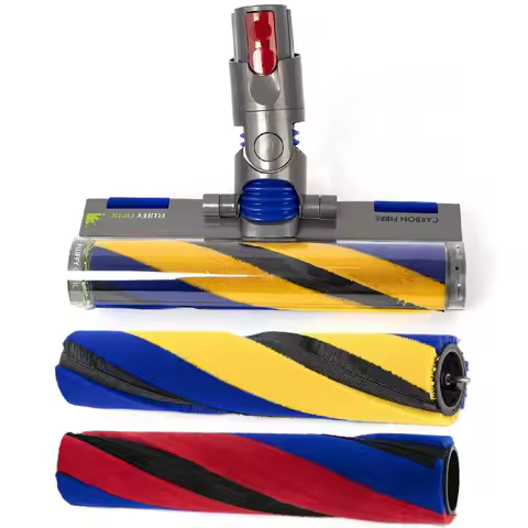 Soft Brush Roller & Brush Head For Dyson Vacuum Cleaner V12 Detect Slim, V15 Detect Slim, V8Slim, V1