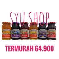 smuckers smucker's jam selai 340 gr strawberry orange blueberry grape