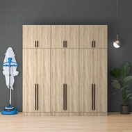 COCO 6X8FT_4X8FT WARDROBE 2+2+2 DOORS WARDROBE WITH SHELF / almari baju /kabinet baju / almari baju 