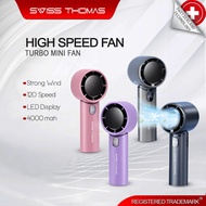 Swiss Thomas High Speed Handheld Fan Strong Wind 120 Gear Mini Fan Small Kipas Angin Mini USB Rechar