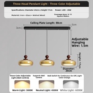 Vintage Style Amber Glass Pendant Light