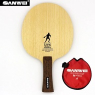 SANWEI 502E เดิม5 Ply ไม้ + 2คาร์บอนปิด ++ ใบลายกีฬาปิงปอง SANWEI ดั้งเดิมการฝึกอบรมพายค้างคาวไม้ตีป