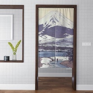 Japanese Ukiyo-e Door Curtain Decor Curtain Noren Mount Fuji Shrine Landscape Painting Hokusa Kitchen Room Decoration Entrance