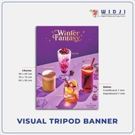 Print/Cetak Layar/Tampilan/Visual Tripod Banner Foamboard/Impraboard