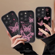 For infinix Hot 8 9 Pro 10 Lite 9 Play 10 Play 11 Play 12 Play 12i 20 Play Hot 30 Play 30i X665E Phone Case Fashion Black Dreamy Butterfly Creative Angel Eye Soft Back Cover