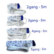 Trailing Socket 2gang/3gang/4gang/5gang 5meters
