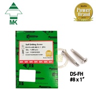MK DS-FH 425 8 x 1" ZPH 1000pcs / box Self Drilling Screw