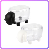 (SG Ready Stocks) A Pair of Sheep Storage Boxes for Cotton Buds, Cotton Pads, Office Supplies, Black and White