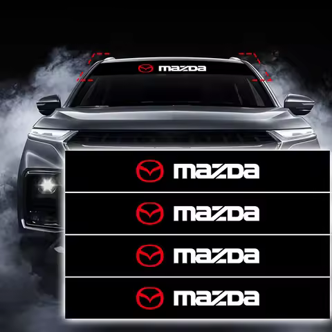 1PCS Car front window shade decorative stickers For Mazda 3 6 CX5 2 CX3 CX9 MX5 RX8 Axela Demio Aten