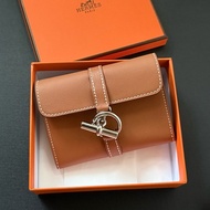 Hermes Glenan 短銀包 Card Holder Gold 金棕 銀釦 swift