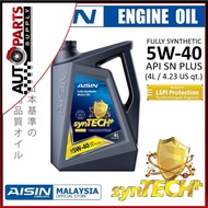 100% ORIGINAL Aisin Engine Oil Fully Synthetic SN PLUS 5W40 (4L)