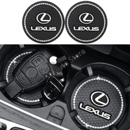 2PCS For Lexus RX350 RX200T IS250 IS200 Diamond Car Interior Coaster Water Cup Slot Non-Slip Mat Pad Accessories