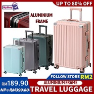 [Aluminium] Bagasi Luggage DURABLE POLYCARBONATE HARDCASE TRAVEL LUGGAGE SETS SUITCASES 20 INCH & 24