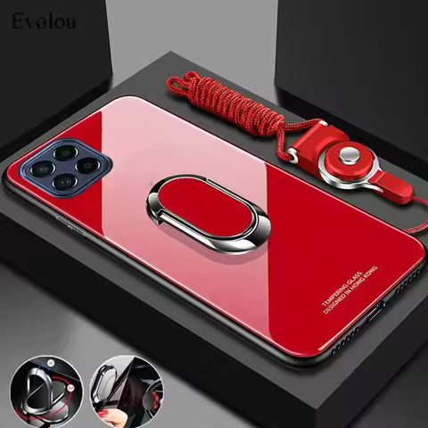 Magnetic Ring stand Holder Case For Honor 200 Smart Tempered Glass shockproof Soft frame Cover Lanya