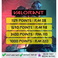 VALORANT POINT | VALORANT | TOP UP VALORANT | VALORANT POINTS CHEAPEST TOP UP | 1125VP | 625VP | 300VP[MURAH&amp;CEPAT]
