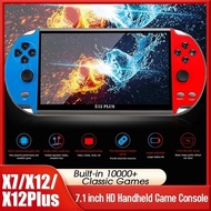 X7/X12/X12 Plus Retro Handheld Game Console 4.3/5.1/7.1 Inch Portable HD Screen Audio Video Player B