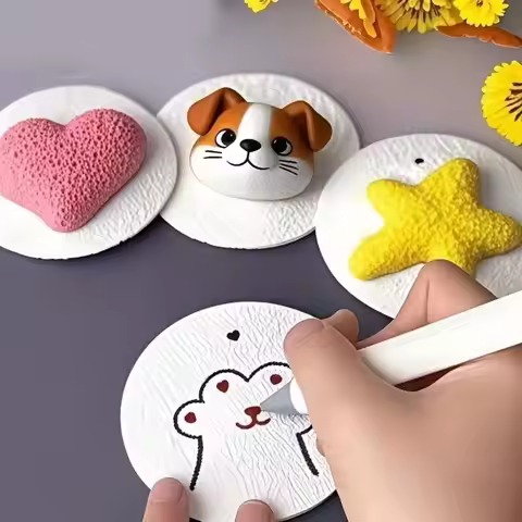 10Pcs Puffy Texture Foam Texture Painting Paper Round Shape Handmande Drawing Sponge Paper School Ac