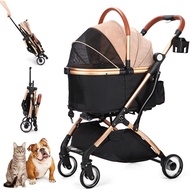 【Witte】COD รถเข็นสัตว์เลี้ยง 3in1 รถเข็นสุนัขและแมว 4 ล้อ โครงสร้างแข็งแรง Pet trolley ถอดตะกร้าเป็นคาร์ซีทได้