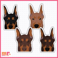 DOBERMAN DOG PEEKER STICKERS CUTE DOG PET LOVER WATERPROOF STICKERS