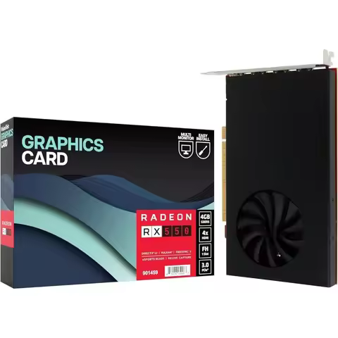 4K Gaming Graphics Card 4GB GDDR5 with 4x HDMI Outputs FreeSync 2 PCI Express 3.0 DirectX 12 Bus-Pow