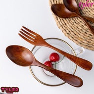 TYLER Wooden Spoon Ice Cream Retro Teaspoon Tableware For Soup Cooking Tea Coffee Coffee Spoon