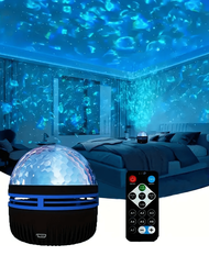 Usb水紋投影機,臥室床頭氛圍夜燈,成人娛樂室,家庭劇院,天花板,房間裝飾燈