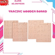 [ALONK.S] Tracing wooden board letter and number tracing board/ educational toy/