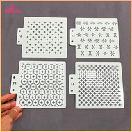4x Sashiko Stencils Washable Reusable for Tea Mat Simple Sashiko Pattern Template for Art Paint Draw