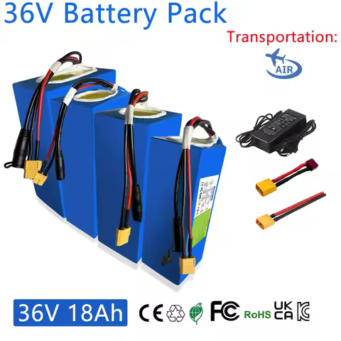 36V 18AH 15AH 12AH 9AH Rechargeable Lithium Battery Pack 100-1300W Electric Motorcycle Scooter Bicyc
