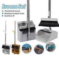 (SG STOCK) Rotatable Broom Dustpan Set Foldable Dustpan Household Sweeping Tool